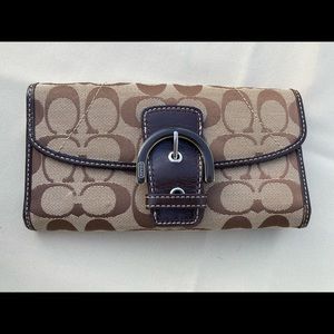 Coach wallet brocade